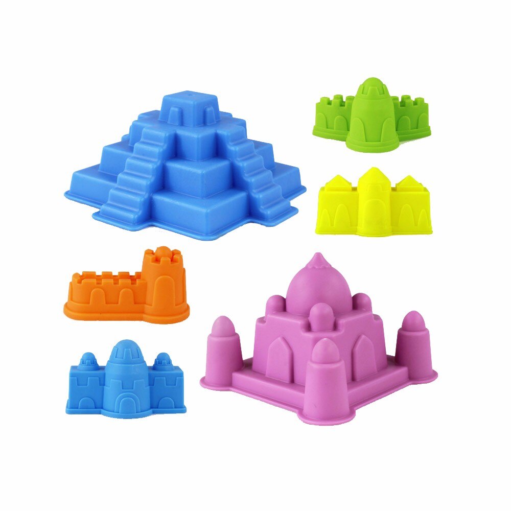 6Pcs Zand Sandbeach Kasteel Model Kids Strand Kasteel Water Gereedschap Speelgoed Zand Spel