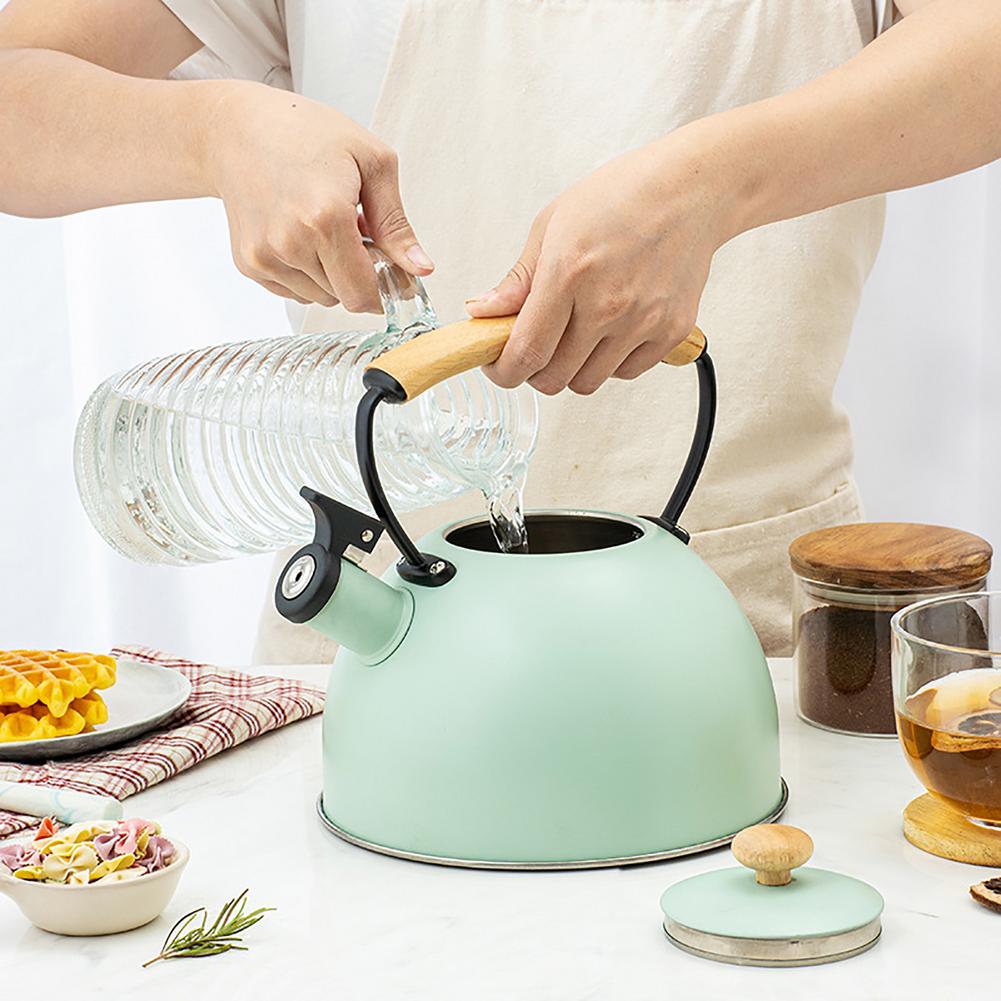 2.5L Whistling Kettle For Gas Stove Chaleira Bouilloire Stainless Steel Whistle Tea Kettle Water Bottle With Handle Tea Pot