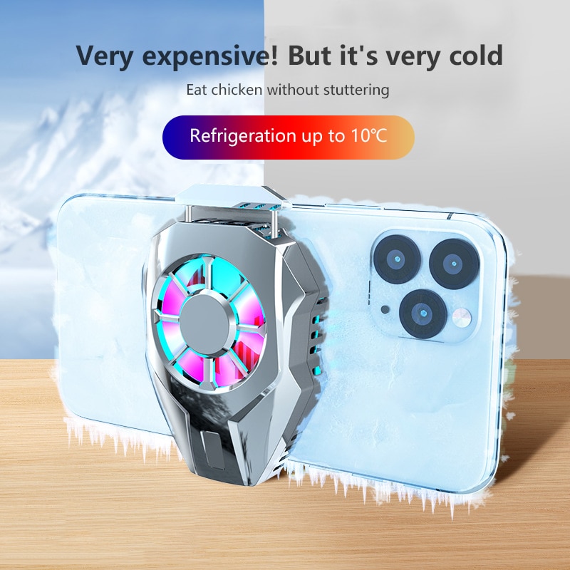 Mobile Phone Radiator Gaming Universal Phone Cooler Adjustable Portable Fan Holder Heat Sink For IPhone USB Charging