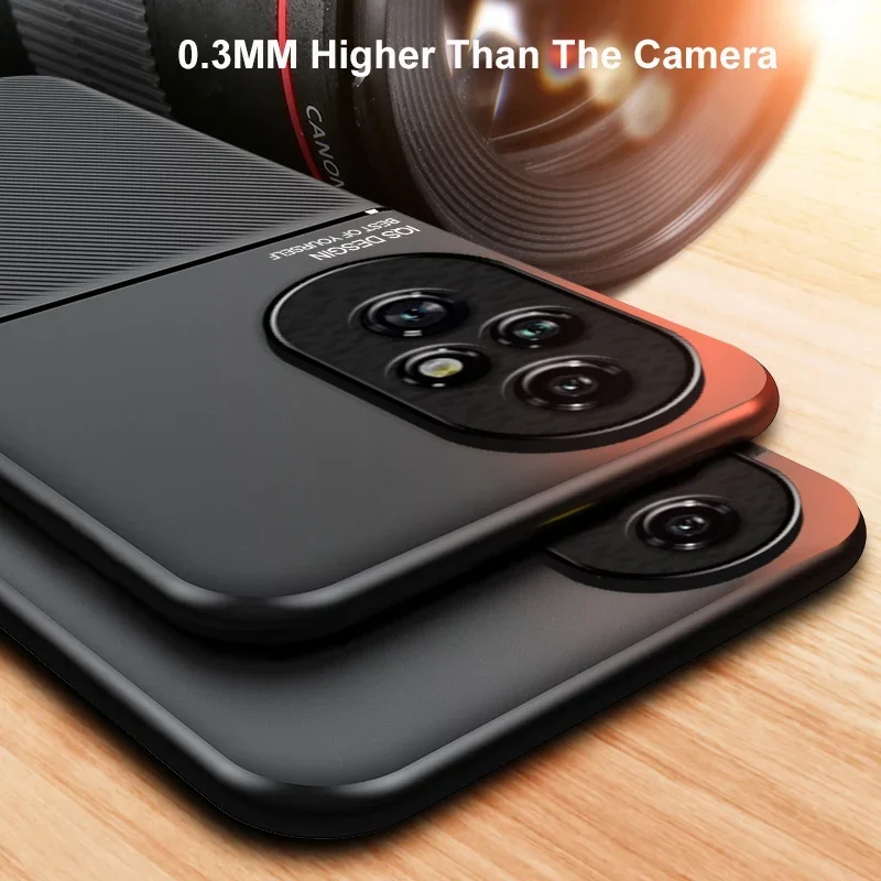 Capa magnética de couro pu para honor 200 pro, capa traseira fosca de silicone com proteção total para honor 50 60 70 80 90 100 pro