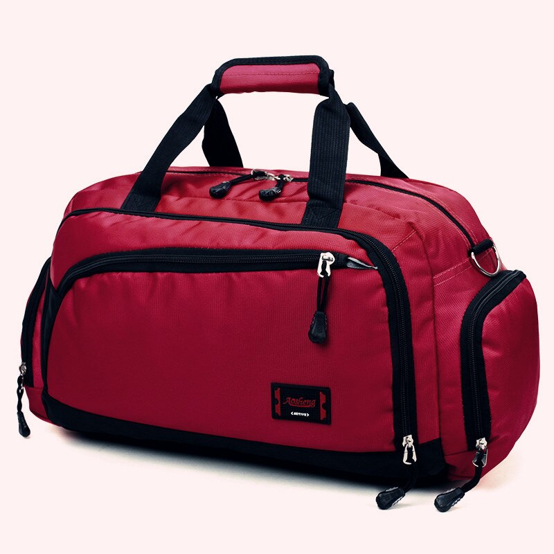 Fitness Bag Mannelijke Sport Cilinder Schoudertas Dame Reistas Korte-afstand Reistas: red