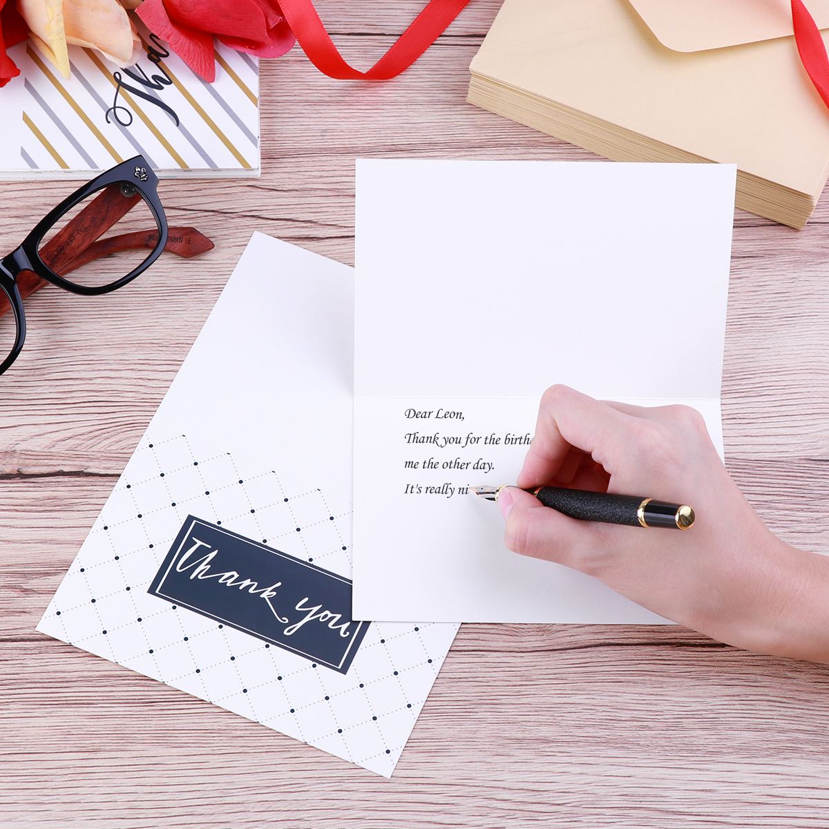 30PCS Thank You Cards Set Greeting Cards Notes With Kraft Envelopes And Stickers All-Occasion Thank You Notecard Set