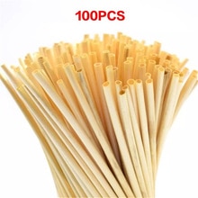 100PCS Portable Drinking Straw 100% Biodegradable Straws Bar Kitchen Accessories
