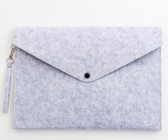 1PC Simple A4 Big Capacity Document Bag Business Briefcase File Folders Chemical Felt Filing Products School Office Supply: Light Green