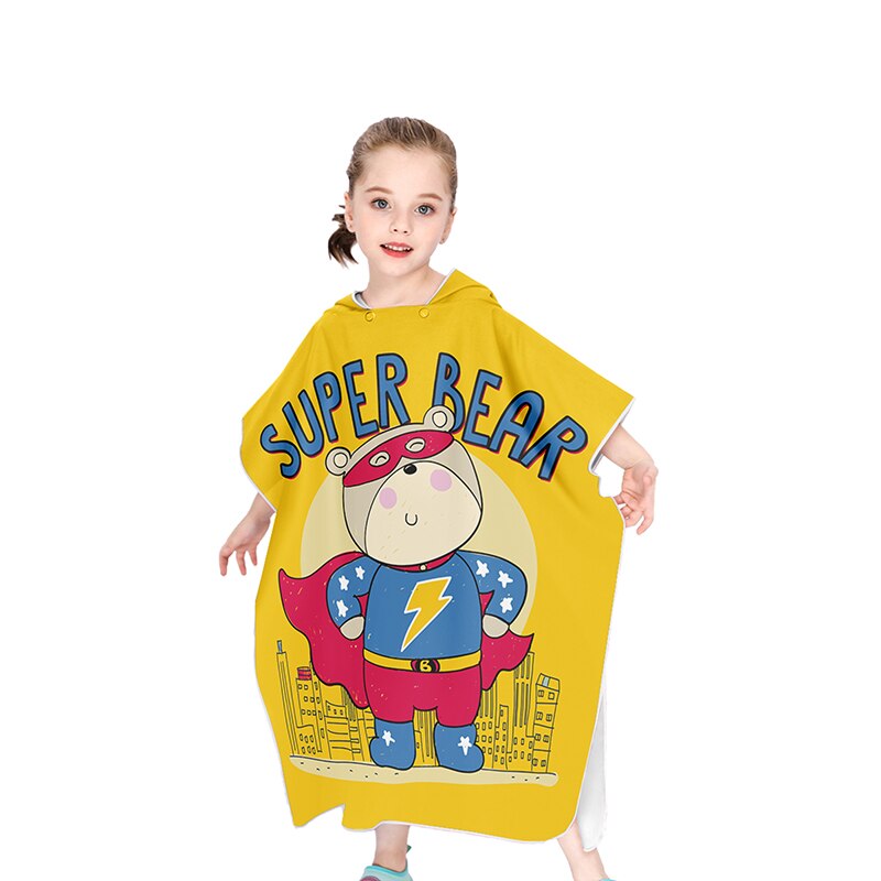 freundlicher Poncho Dinosaurier Bademantel Mit Kapuze freundlicher Bademäntel Mikrofaser Schlecht Kleid Tiere Für Jungen Mädchen Kleinkind Strand Schwimmen Handtücher: 02K