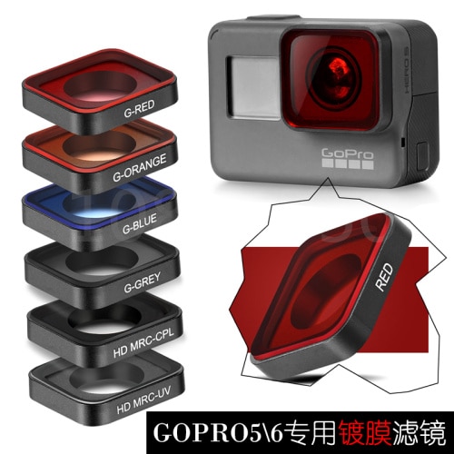 Filtros de cámara de acción para GoPro Hero 5 6 7, filtro a prueba de agua UV CPL ND, juego de filtros de Color Hero5 Hero6 7, accesorios para exteriores