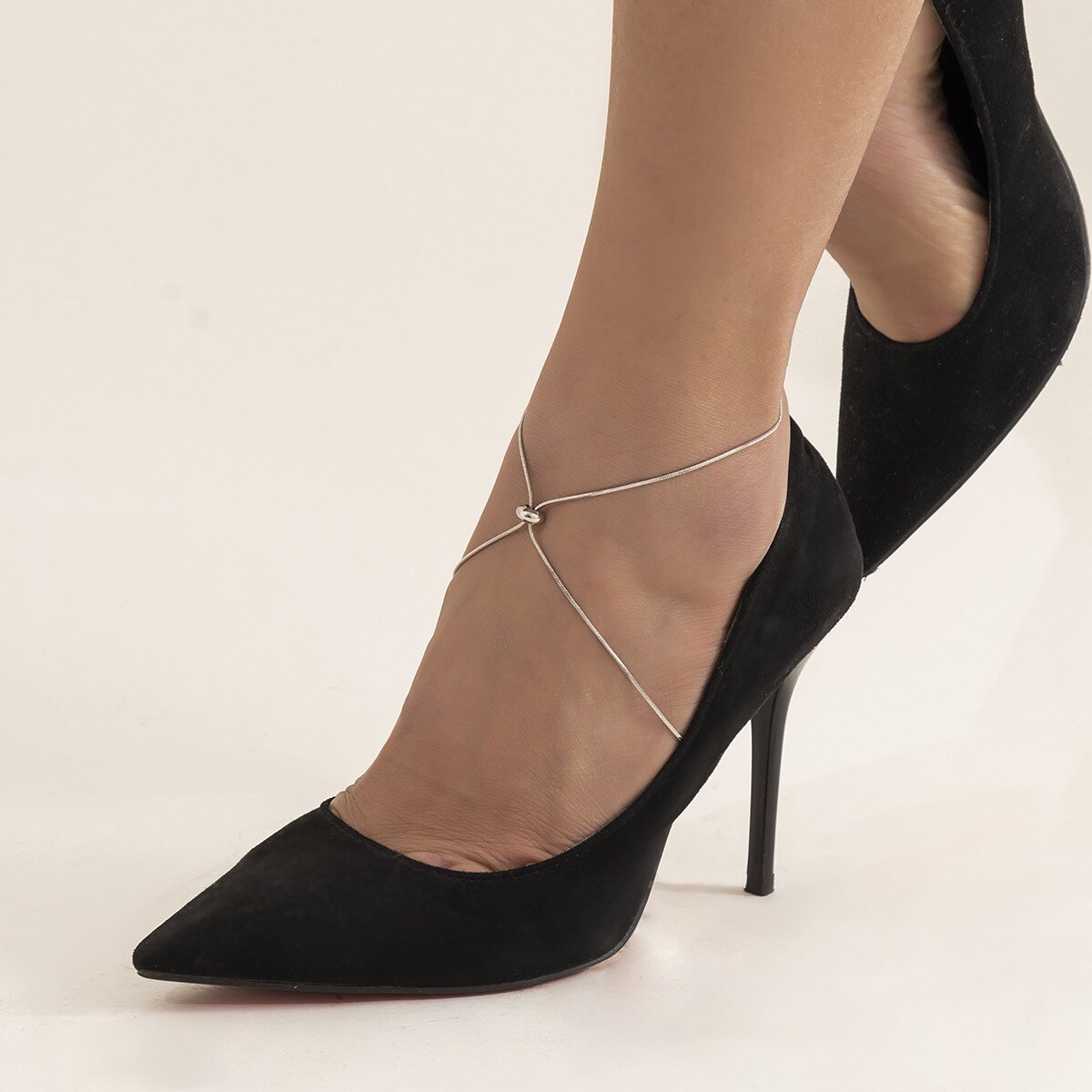 Ball Cross Chain Anklet High Heel Shoe Simple Foot Ankle Beach Foot Jewelry for Women Girls Anklet AM4221
