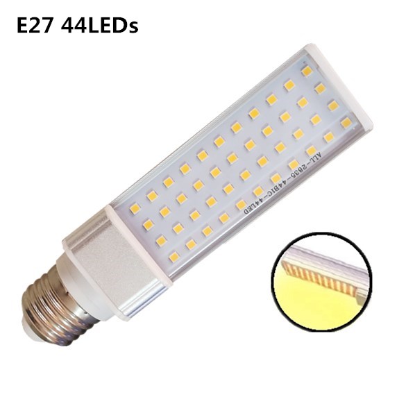 LED Plant Grow Lights Sunlike Full Spectrum 45W 50W 60W E27 Dual Head Flexible Gooseneck for Greenhouse flower Phyto lamp EU/US: Only Bulb E27 44LED
