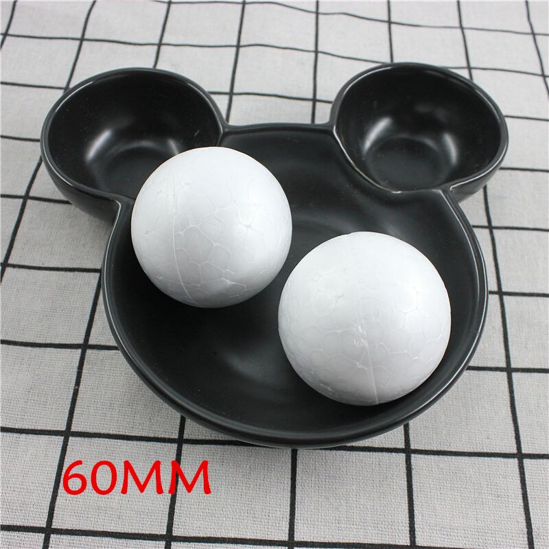 DIY Round Styrofoam Balls Christmas Ball White Modelling Polystyrene Foam Craft Balls Christmas Decorations Wedding Party: 60mm10pcs