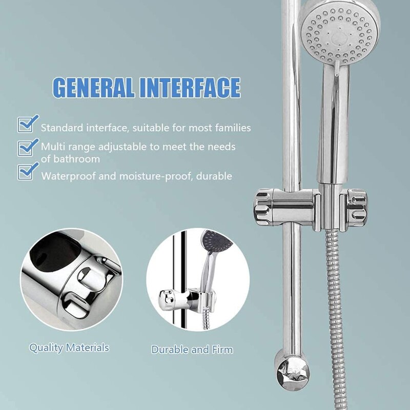 Shower Mounting Brackets Shower Lift Rod Support Bracket Adjustable Rail Slider Shower Head Holder for Slide Bar