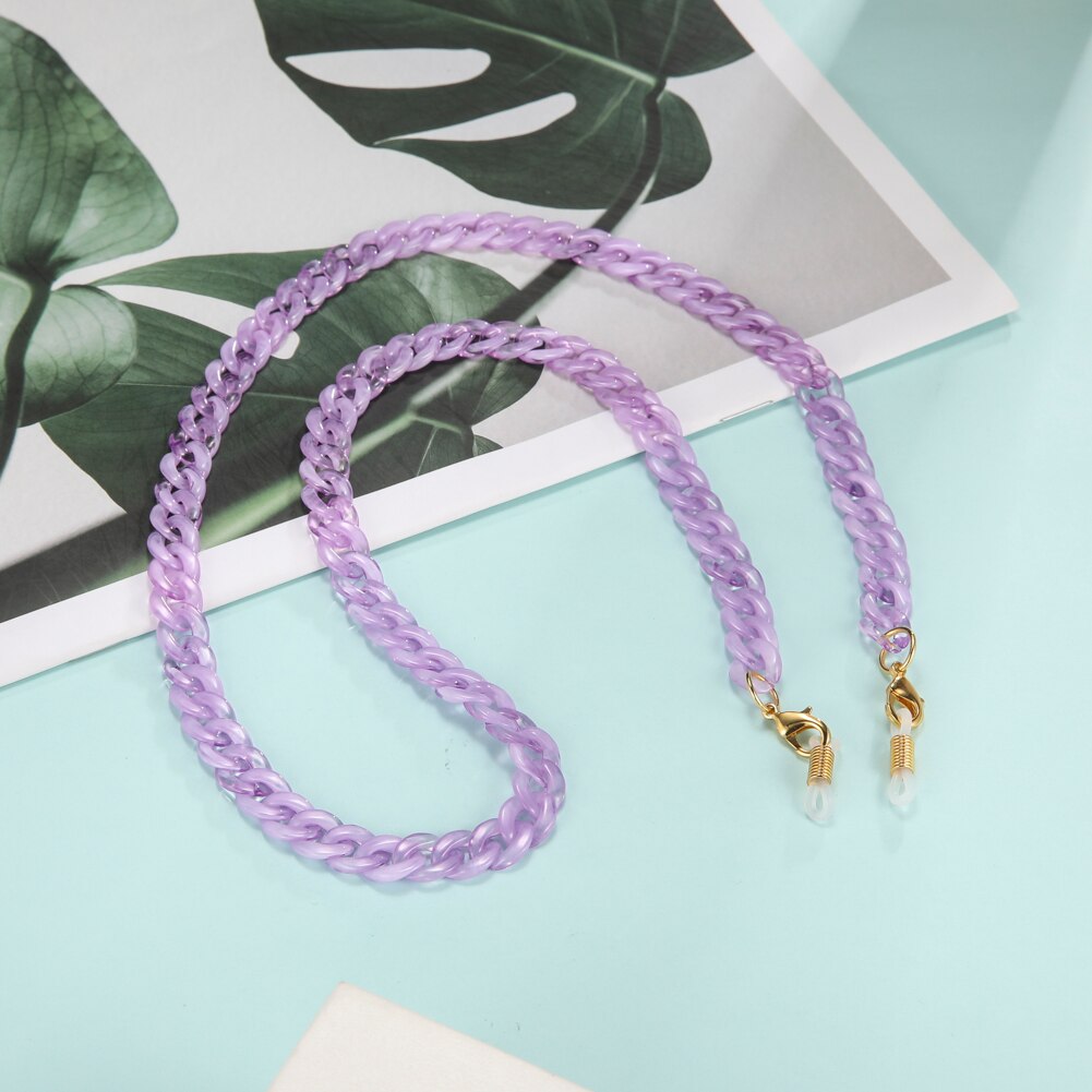 Skyrim – chaîne acrylique pour lunettes de soleil, porte-cordon, sangle de cou, pour femmes et hommes: Purple - gold