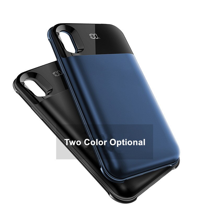 Funda cargadora de batería inteligente Leioua de 5000Mah para Iphone X Xs 5500 Mah para Iphone Xr Xs Max