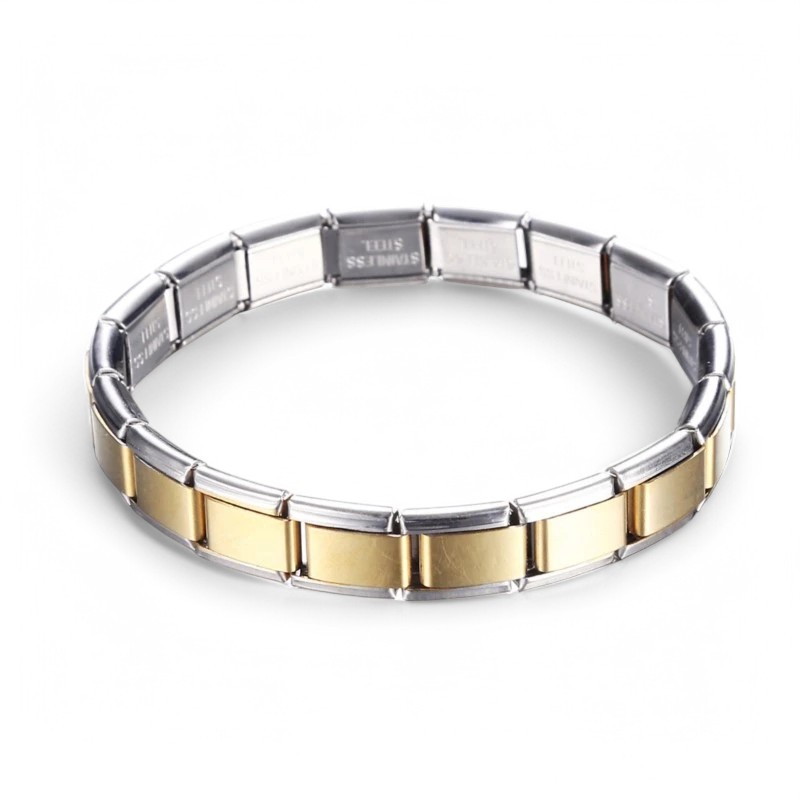 2025 nueva pulsera de acero inoxidable de Y2k para hombres y mujeres 9mm de ancho Color dorado brazalete negro joyería para niñas de boda