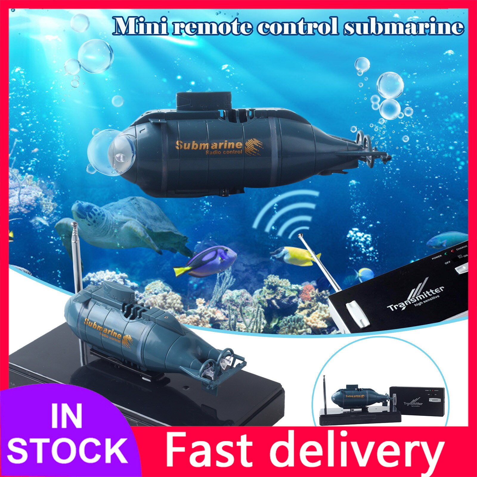 Baby Toys Remote Control Sub diving Toy Remote Control Playing Electric Mini Water Toys Mini wireless remote control submarine