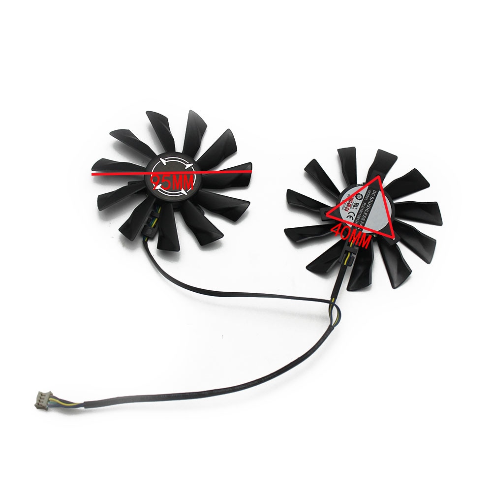 2PCS/lot 95mm S12HH Cooler Fan For MSI GTX 960 970 980 980Ti GTX960 GTX970 GTX980 GTX980Ti ARMOR PLD10010B12HH Cooling Fan