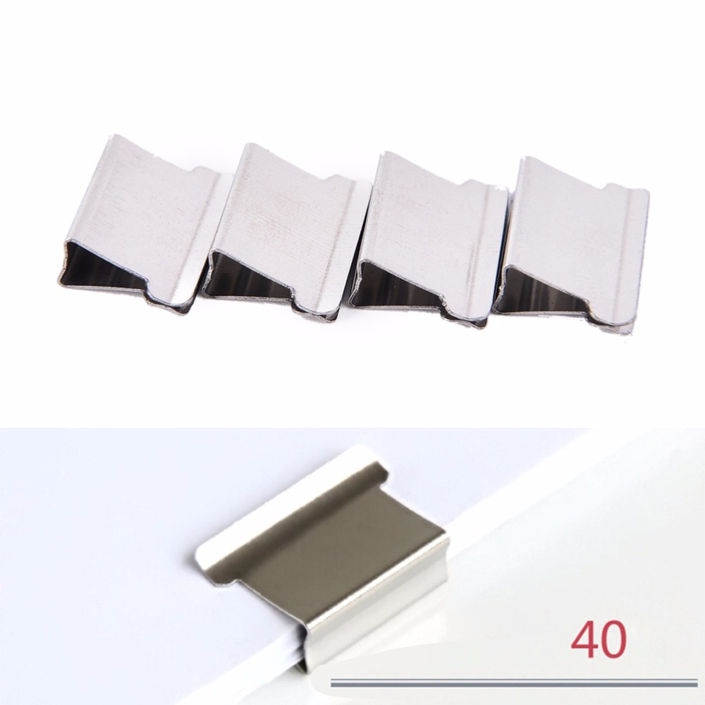 50pcs/pack Mini Metal Paper Clip Paper Document Binder Clips Office Learning Supplies Stationery
