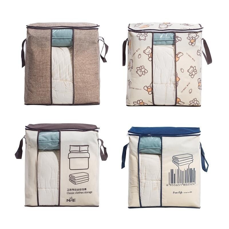 Non-woven Draagbare Kleding Opbergtas Organizer 45.5*51*29Cm Vouwen Closet Organizer Voor Kussen quilt Deken Beddengoed