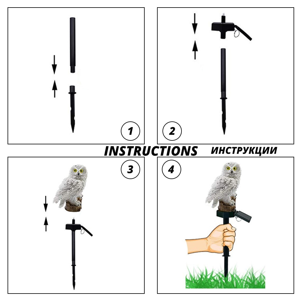 Solar Uil Tuin Licht Outdoor Gazon Verlichting Automatisch Lichten 'S Nachts Tuin Villa Decoratieve Landschap Lamp