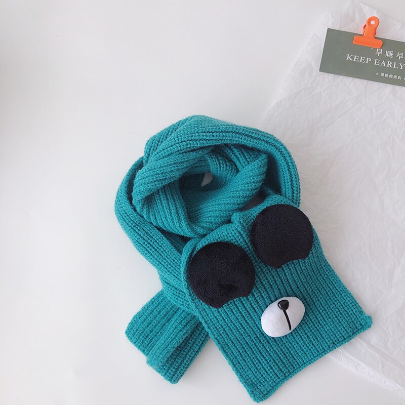 Herfst Winter Baby Gebreide Sjaal Zachte Warme Kids Jongens Meisjes Halsdoek Kinderen Hals Sjaals: Lake Blue