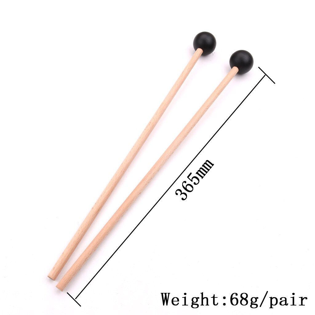 Pack of 2 Rubber Marimba Hammer Drum Sticks Xylophone Mallet Drumsticks Percussion Instrument Parts for Adults