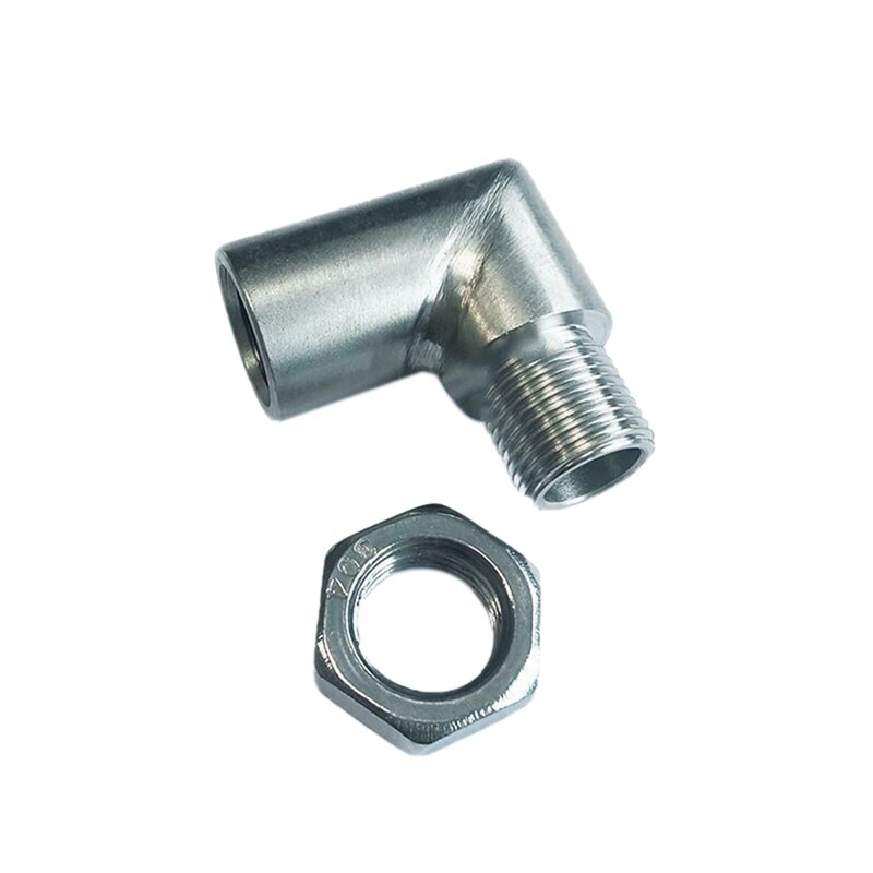 Short O2 Oxygen Sensor Spacer 90 Degree Bung Extension M18 x 1.5