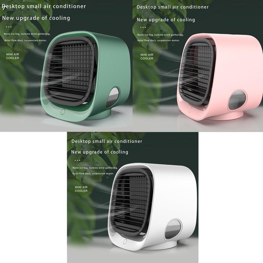 4- i -1 mini klimaanlæg luftfugter til hjemmet multifunktionsrenser usb desktop luftkøler ventilator med vandtank arctic air