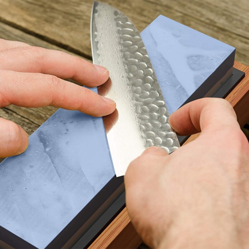 1000/6000 Grit Dubbelzijdig Slijpsteen Base Hoek Gids Set Korund Puntenslijper Keuken Slijpen Slijpsteen