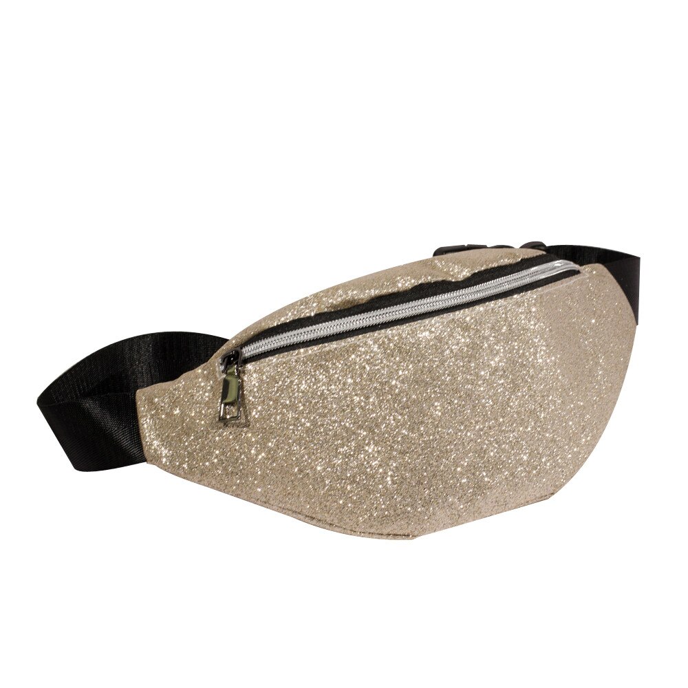 Fanny Pack Women Bling Sequin Waist Bags Casual Lady Shoulder Messenger