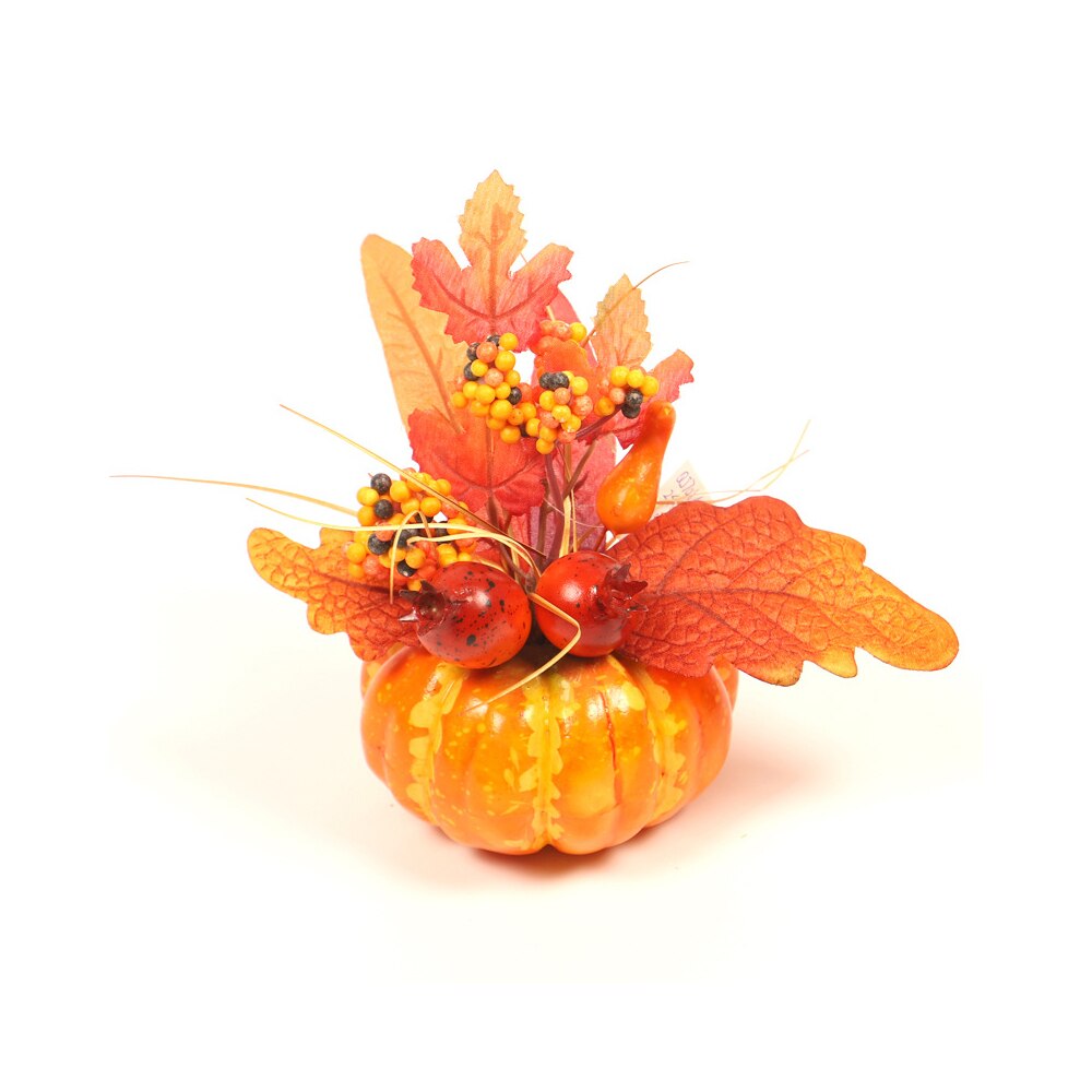 Artificial Pumpkins Maple Leaf Dried Flowers Pomegranate Table House Autumn Fall Harvest Thanksgiving Halloween Decoration: 01