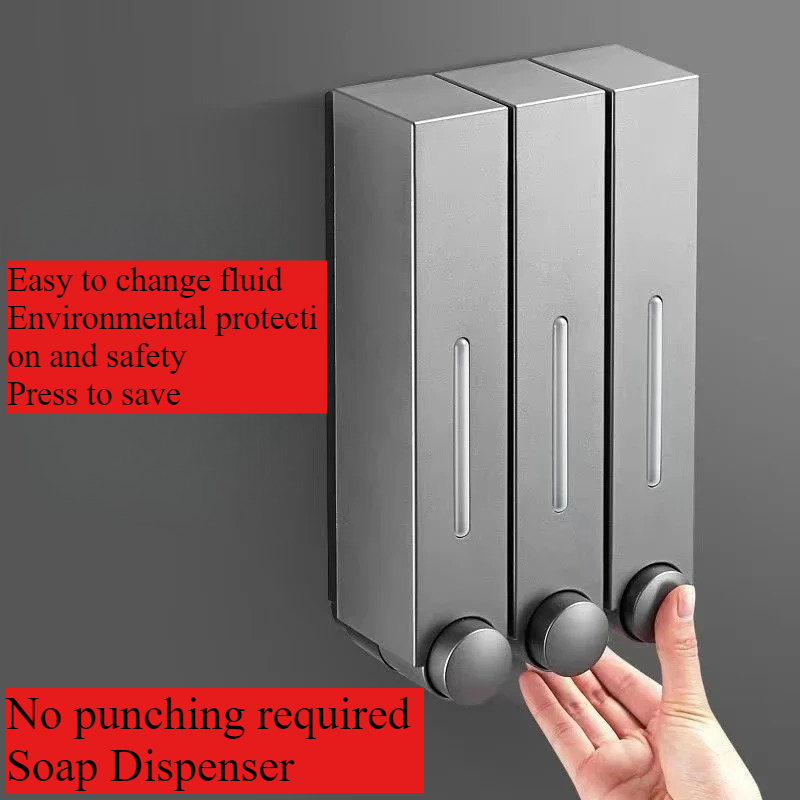 Soap Dispenser Hotel Kitchen Bathroom Manual Wall-mounted Soap Dispenser Shower Gel Shampoo Press Liquid Soap And accessories