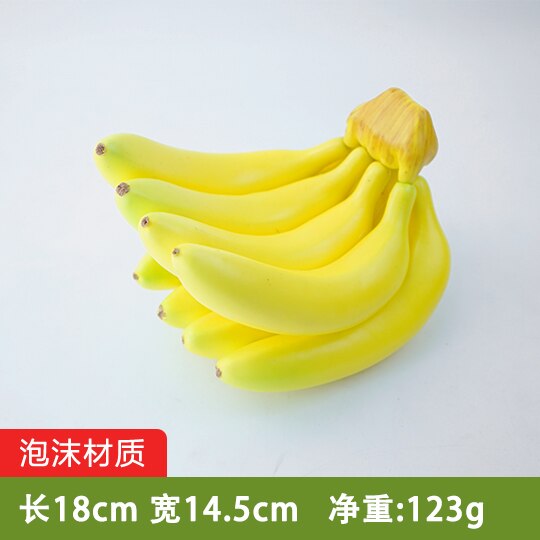 Festliche Partei Liefert Künstliche Dekorationen Obst Kunststoff Simulation Banana Modell Dekoration Requisiten: Licht Grau