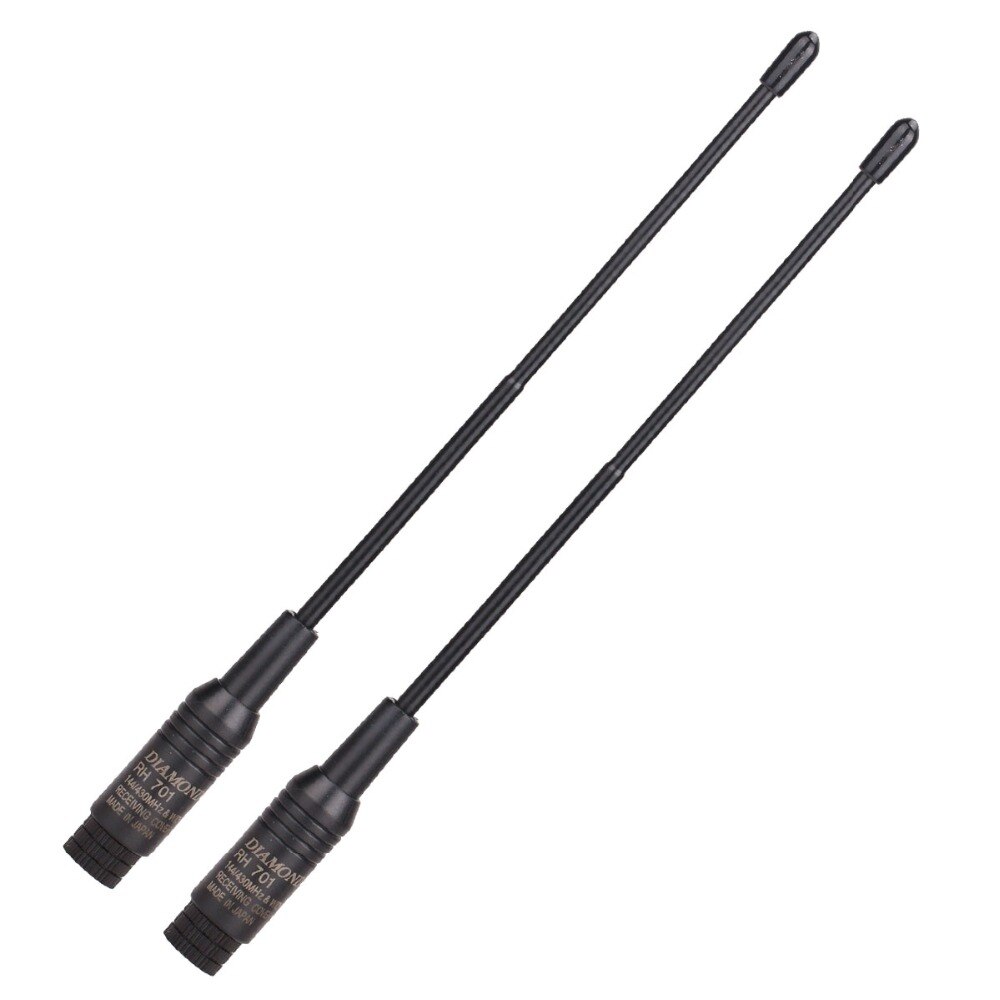 2 Stuks Diamond RH701 Sma-Male Dual Band Uv 144/430 Mhz RH-701 Antenne Voor Yaesu VX-6R Tyt TH-UV8000D Wouxun Walkie Talkie RH701