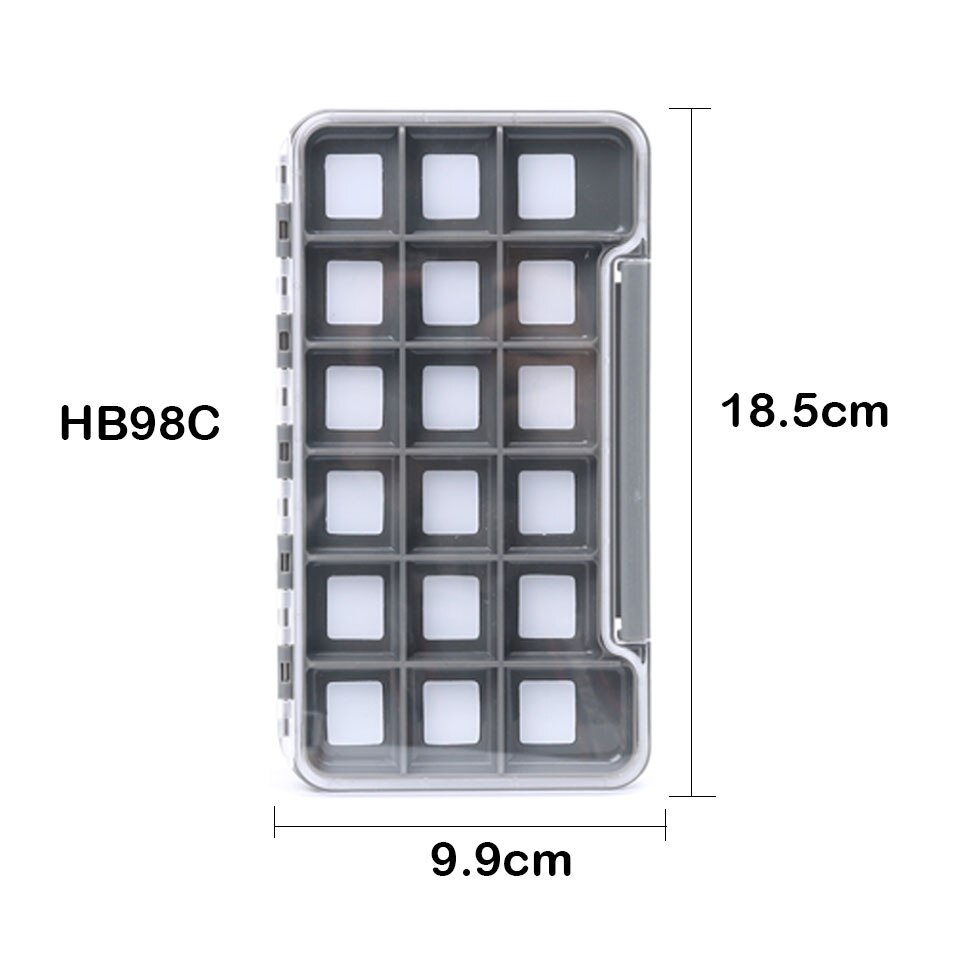 Maximumcatch Slim One-Side Waterproof Plastic Fly Fishing Box Keeping Flies and Hooks Fly Tackle Box: HB98C