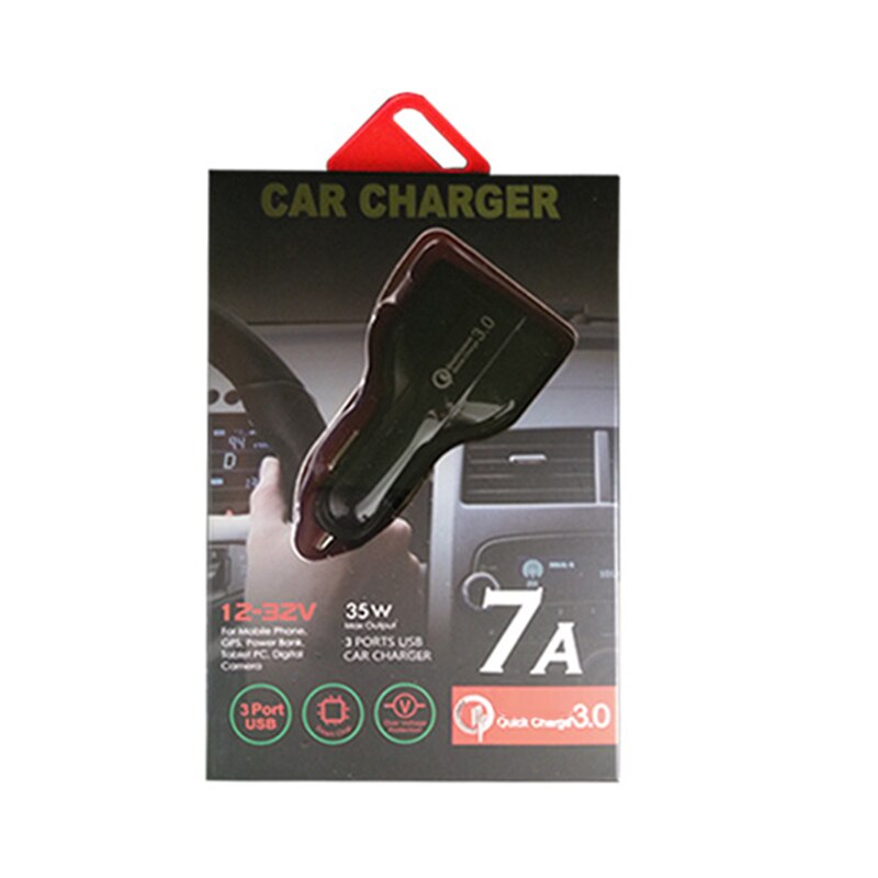 adaptador de cargador de coche rápido Suv para camión con 3 puertos USB derivación inteligente para teléfono inteligente