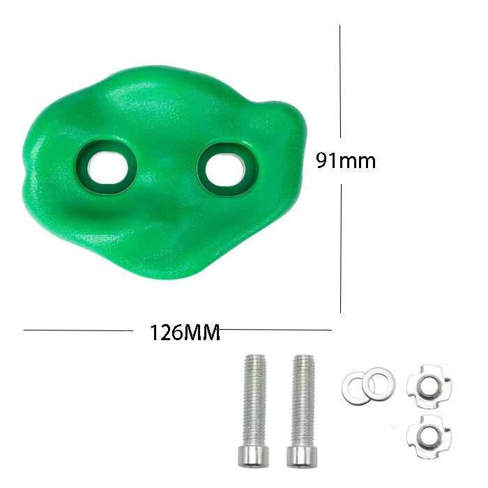 1PC Rock Climbing Holds for Kids, Adult Climbing Rock Wall Grips for Indoor and Outdoor Playground Play Set: Green 2