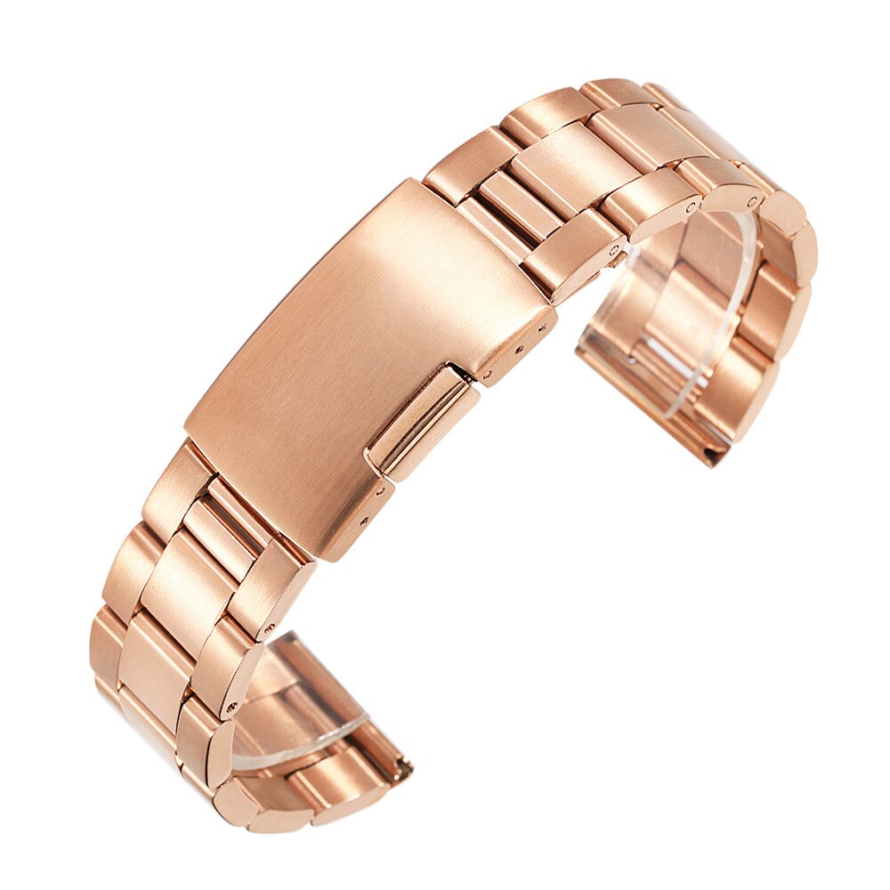 DAHASE Stainless Steel 18mm 20mm 22mm 24mm 26mm 28mm 30mm Watch Band Solid Classic General Metal Strap Watchband Belt OL3Z: Rose Gold / 18mm