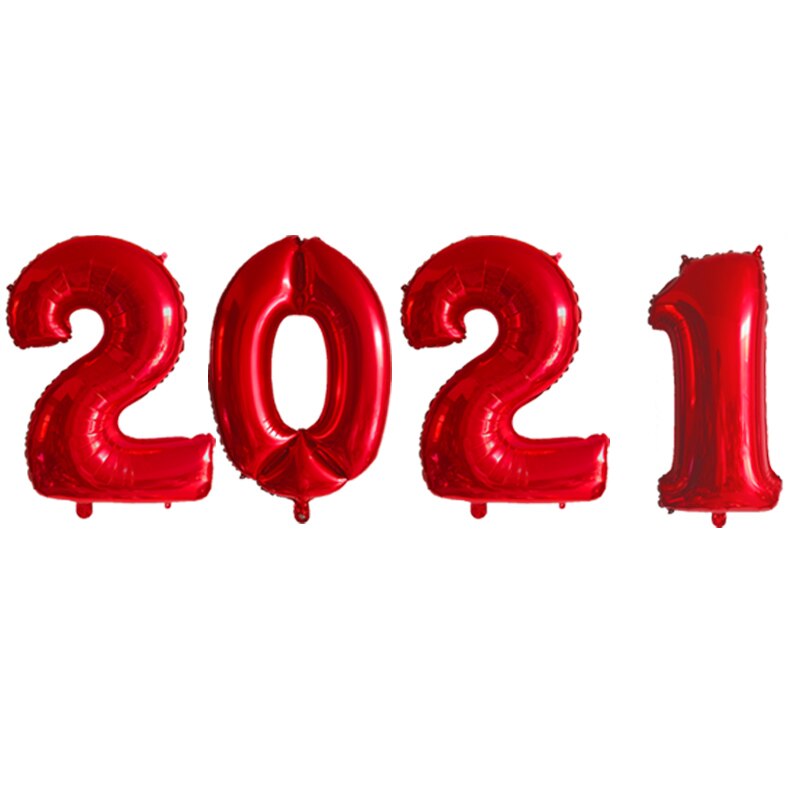 32inch 16inch Year Number Foil Balloons Rose Gold Silver Air Balloons Christmas Decorations Happy Year Globos