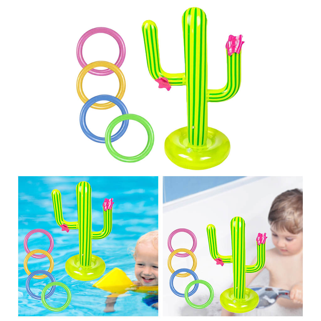 Pvc Opblaasbare Cactus Ringen Toss Game Kit Fiesta Party Levert Water Speelgoed Kids Volwassenen