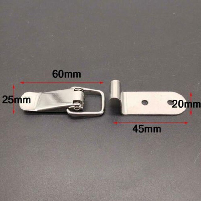 Set Latch Silver Spring Stainless Steel Toggle Tools Accessory Clamp Clip: 2