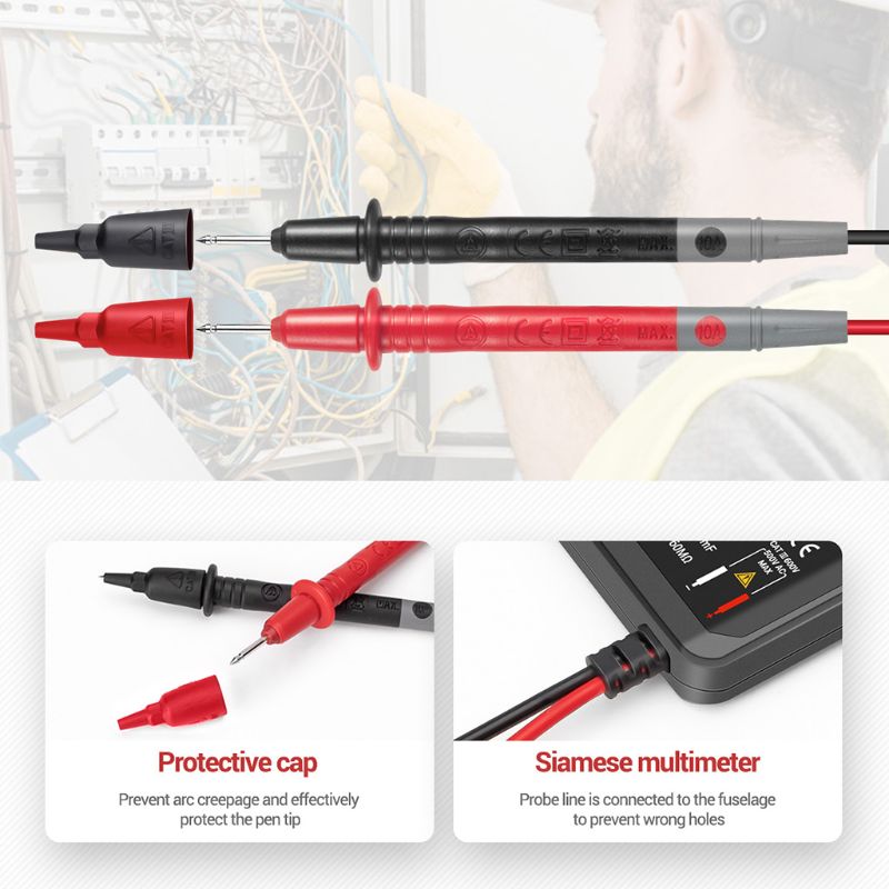 618A Digital Multimeter Smart Touch DC Analog True RMS Auto/Manual Tester Transistor Testers Meter