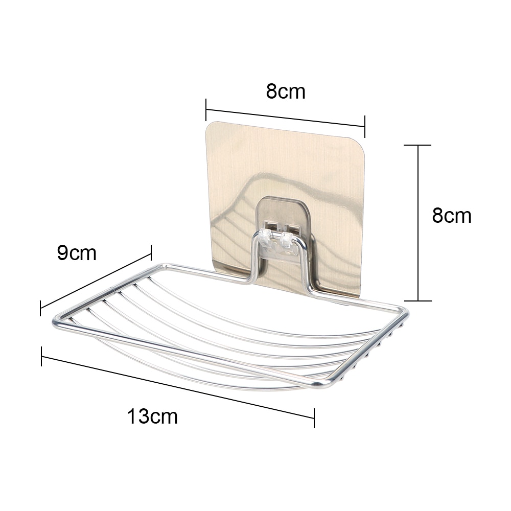 Mydelniczka ze stali nierdzewnej łazienka mydelniczka pudełko na talerze pojemnik schowek na ścianę uchwyt na półkę