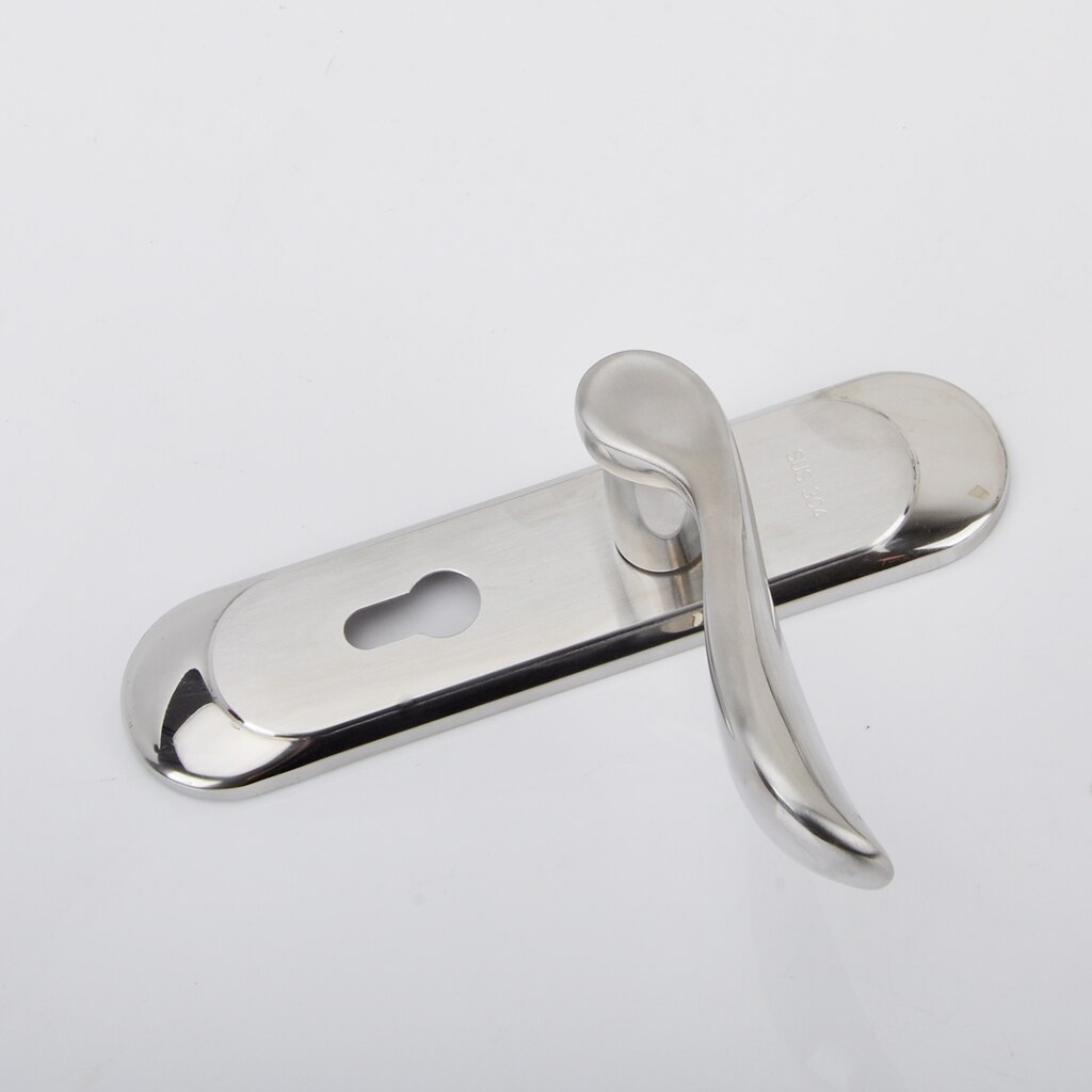 1 Set Durable Door Handle Lock Cylinder Front Back Lever Latch Home Security with Keys Dual Latch Room Door Panel Security Locks