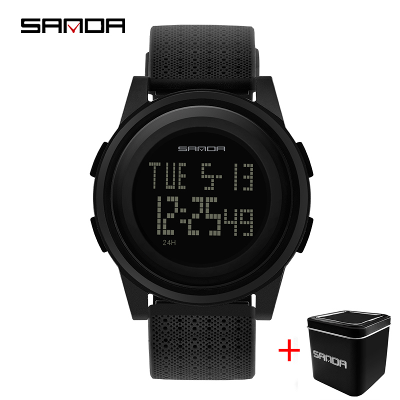 Sanda 2022 outdoor sport horloge heren multifunctioneel horloge wekker chrono 3 bar waterdicht digitaal horloge reloj hombre