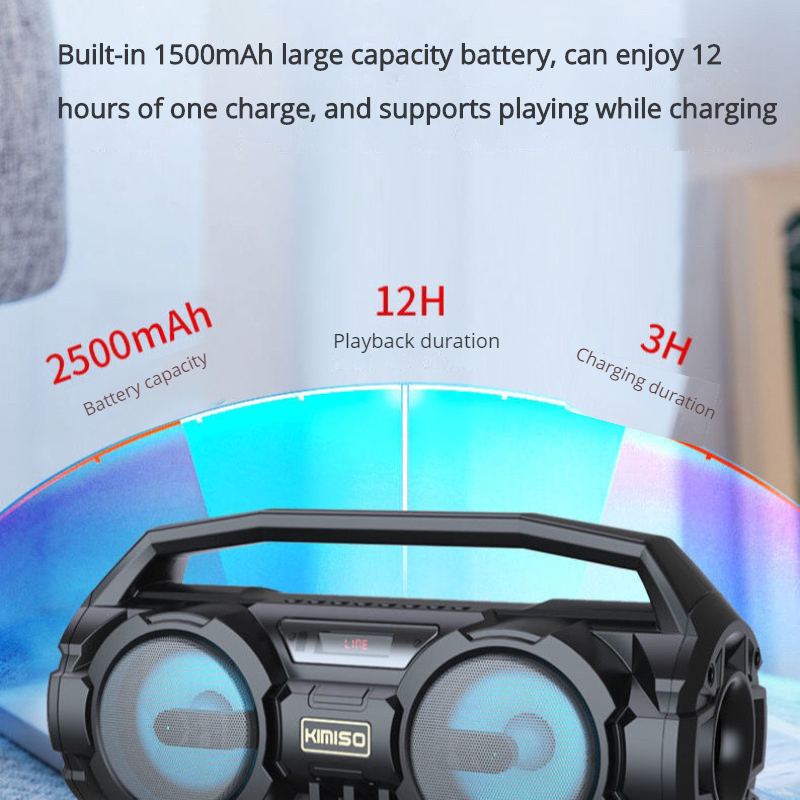 Leistungs starke Bluetooth-Lautsprecher Hifi EQ kabellos Subwoofer Heimkino MP3-Spieler Radio Karaoke mit Mikrofon Super Bass Boom Kasten