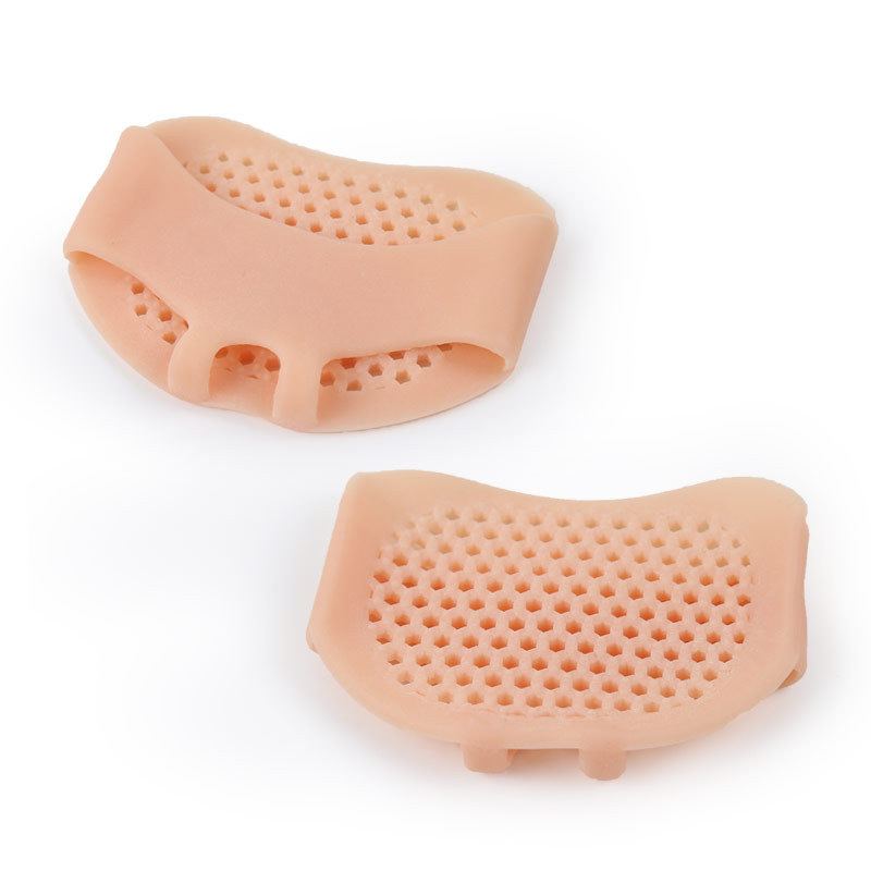 1Pair Silicone Toe Separator Pain Relief Cushion Soft Gel Forefoot Pads Invisible Shoes Slip Resistant Insole Foot Care Pedicure