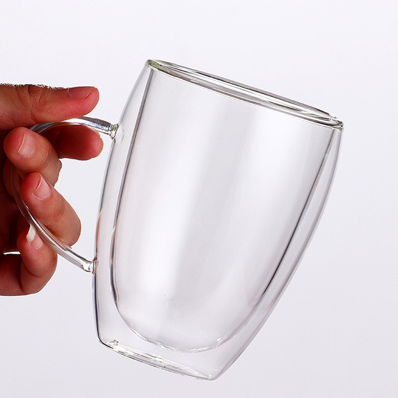 1Pcs Water Bottle Coffee Cup Heat-resistant Double Wall Glass Cup Beer Handmade Milk Lemon Juice Cup Drinkware