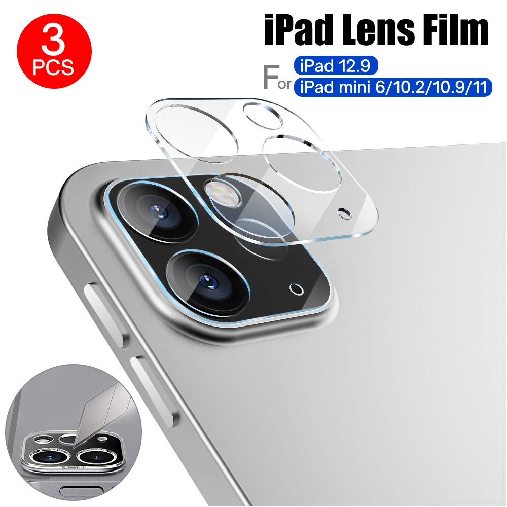 3 Pcs iPad Camera Lens Tempered Glass For iPad Pro 11 12.9 mini 6 Air 4 10.9 10.2 7/8/9th gen Camera Lens Protector