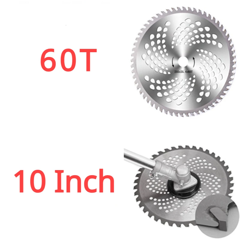 10 Inch Universeel Grasmaaier Blad 40T/60T/80T Bosmaaier Boom Trimmer Zaagblad Carbide Vervanging Cirkelzaagblad: Beige