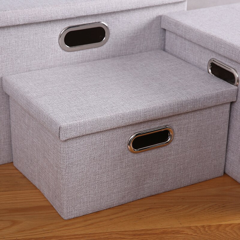 Cotton And Linen Storage Box Foldable Large Waterproof Laundry Bucket Home organizer