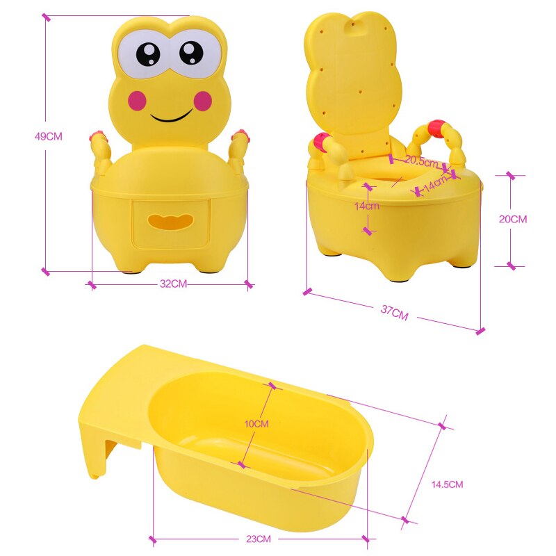 Fun Potty Toddler Toilet Training Chair/ Potty trainer for baby For Free Potty Brush